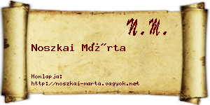 Noszkai Márta névjegykártya